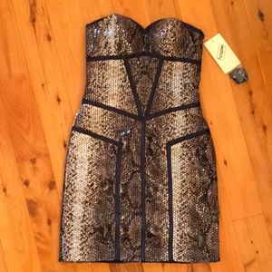 🔥Partytime Formal🔥Snake Print Sequined Dress NWT